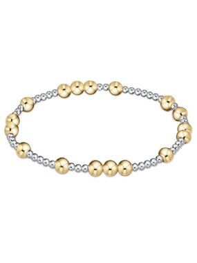 New Enewton Hope Unwritten Mix Metal Silver Gold 5mm 2.5mm Beads Bracelet
